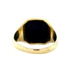 Gouden vintage zegelring met onyx 14 krt, Ophalen of Verzenden, Nieuw