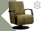 Leren draaifauteuil Mood - Kenia Olive (olijf) -, Nieuw, Ophalen of Verzenden, Eén, Industrieel, Modern