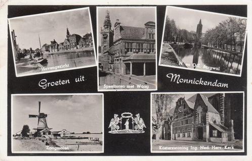 MONNICKENDAM - Meerluik Groeten uit Monnickendam, Verzamelen, Ansichtkaarten | Nederland, Verzenden