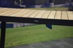 York bartafel 180x82xH106,5 cm aluminium antraciet teak, Ophalen of Verzenden, Nieuw, Teakhout