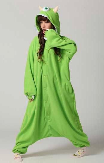 Onesie Mike Pak Kind Monsters Co 128-134 Groen Monster Kostu, Kinderen en Baby's, Carnavalskleding en Verkleedspullen, Nieuw, 134 t/m 140