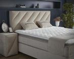 Opberg Boxspring Shinebedd - Beige - 160x200 cm, Verzenden, Nieuw, Beige, Modern