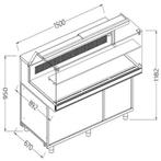 Statische gekoelde toonbankvitrine voor snacks_lage ruiten,, Verzenden, Nieuw in verpakking