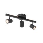 Plafondspot zwart GU10 50mm 3-lichts incl. backlight - Back, Huis en Inrichting, Lampen | Spots, Nieuw, Overige materialen, Modern