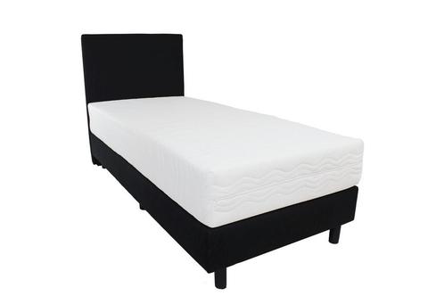 Boxspring Zwart 1 persoons inclusief pocket koudschuim, Huis en Inrichting, Slaapkamer | Matrassen en Bedbodems, Matras, Nieuw