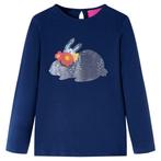 vidaXL Kindershirt met lange mouwen 140 marineblauw, Verzenden, Nieuw