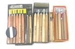 Snijwerk, 40 Japanese Carving knives for Wood block print -