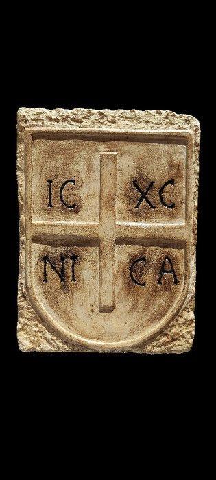 sculptuur, Stemma AraldicoCroce Ortodossa IC XC NI KA - 25, Antiek en Kunst, Antiek | Boeken en Bijbels