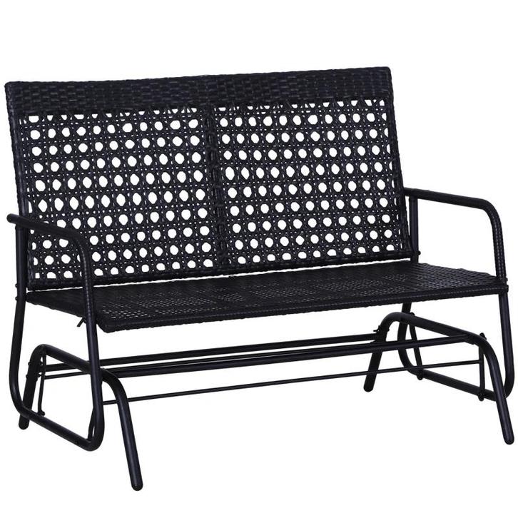 TRUUSK Schommelbank 2-zits - Poly Rattan - Inclusief Kussens, Tuin en Terras, Tuinbanken, Nieuw, Verzenden