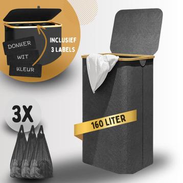 Nieuw Wasmand Drak Grey Wassorteerder 3 vakken 160 liter beschikbaar voor biedingen