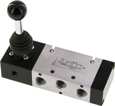 5/3 G1/4  Middenuitlaat Handbediend Hefboom Ventiel Detent, Doe-het-zelf en Verbouw, Gereedschap | Machine-onderdelen en Toebehoren