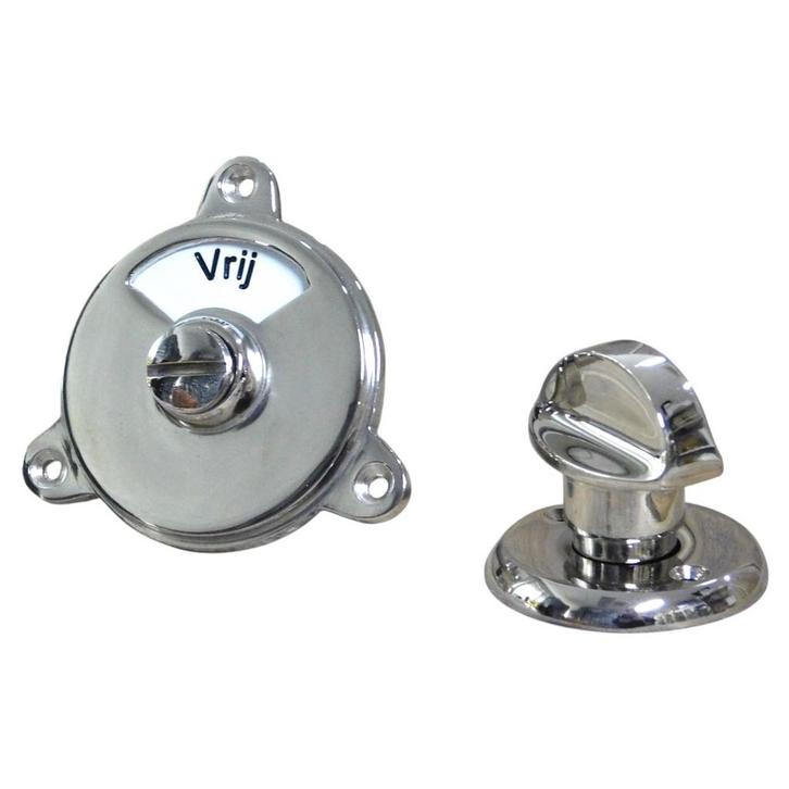 Draaislot geborsteld vrij en bezet voor toiletdeur, wc deur,, Doe-het-zelf en Verbouw, Hang- en Sluitwerk, Ophalen of Verzenden