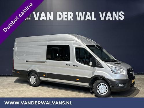 Ford Transit 2.0 TDCI 170pk L4H3 Dubbele Cabine Euro6 Airco, Auto's, Bestelauto's, Handgeschakeld, Diesel, Zilver of Grijs, Airconditioning