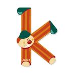 Janod houten letter K - Clown magne van €2,49 voor €2,00, Ophalen of Verzenden, Nieuw