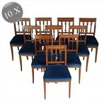 10 stoelen ca 1800 op sabelpoten en pijlen in de rug incl st, Ophalen of Verzenden