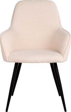 2dekans | House Nordic - Harbo Eetkamerstoel Bouclé Wit met, Huis en Inrichting, Stoelen, Ophalen of Verzenden, Zo goed als nieuw