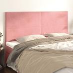 vidaXL Hoofdborden 4 st 80x5x78/88 cm fluweel roze, Verzenden, Nieuw, Stof