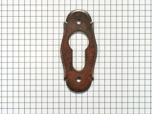 Sleutelplaat met cylindergat ijzer geroest, Doe-het-zelf en Verbouw, Hang- en Sluitwerk, Nieuw, Ophalen of Verzenden
