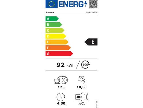 Siemens iQ100 SL61IX12TE vaatwasser Volledig ingebouwd 12, Huis en Inrichting, Woonaccessoires | Overige, Nieuw, Verzenden