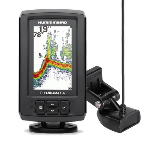 Humminbird PiranhaMAX Fishfinder met Spiegeltransducer, Watersport en Boten, Navigatiemiddelen en Scheepselektronica, Nieuw, Ophalen of Verzenden