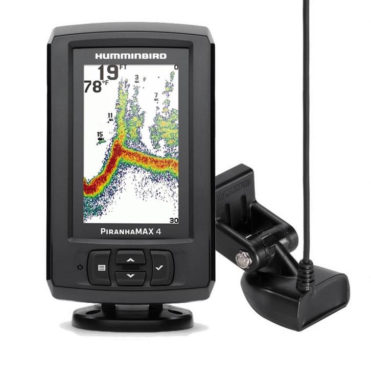 Humminbird PiranhaMAX Fishfinder met Spiegeltransducer, Watersport en Boten, Navigatiemiddelen en Scheepselektronica, Nieuw, Ophalen of Verzenden