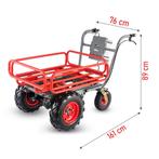 Elektrische kruiwagen - 2 in 1 - 120L - tot 300 kg - oranje, Tuin en Terras, Ophalen of Verzenden, Nieuw