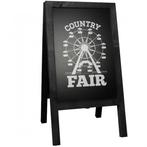 Krijtstoepbord Steigerhout Zwart  46x80 Cm, Verzenden, Nieuw in verpakking, Etalage