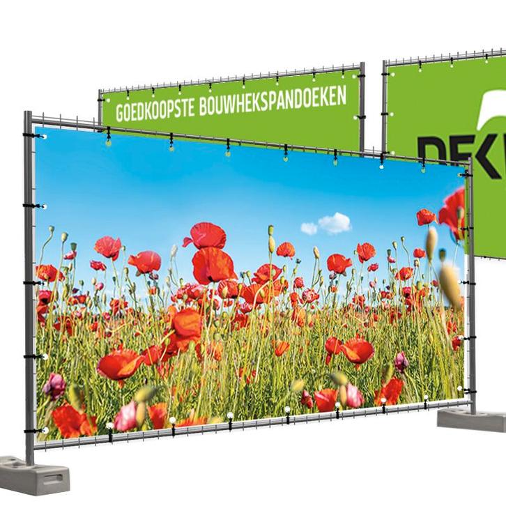 Bouwhekdoeken veldbloemen 335x174 cm, Diversen, Vlaggen en Wimpels, Nieuw
