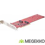 StarTech.com Dual M.2 PCI Express SSD Adapter Kaart, PCIe x8, Computers en Software, Verzenden, Nieuw, Startech