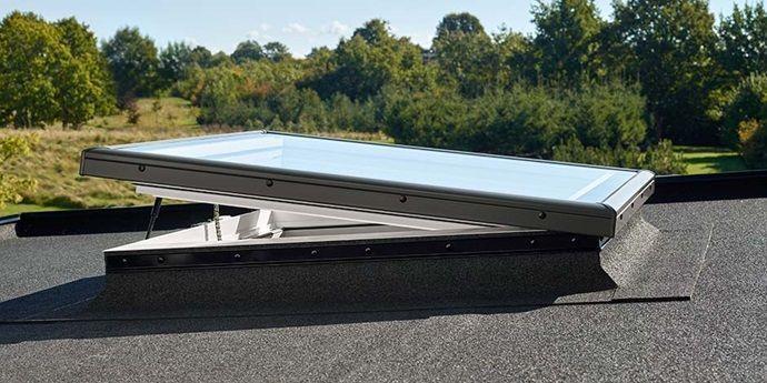 VELUX elektrisch platdakraam met veiligheidsglas 150x80 cm, Doe-het-zelf en Verbouw, Glas en Ramen, Verzenden