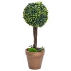 Kunstplanten met pot 2 st buxus bolvorming 56 cm groen, Tuin en Terras, Nieuw, Verzenden