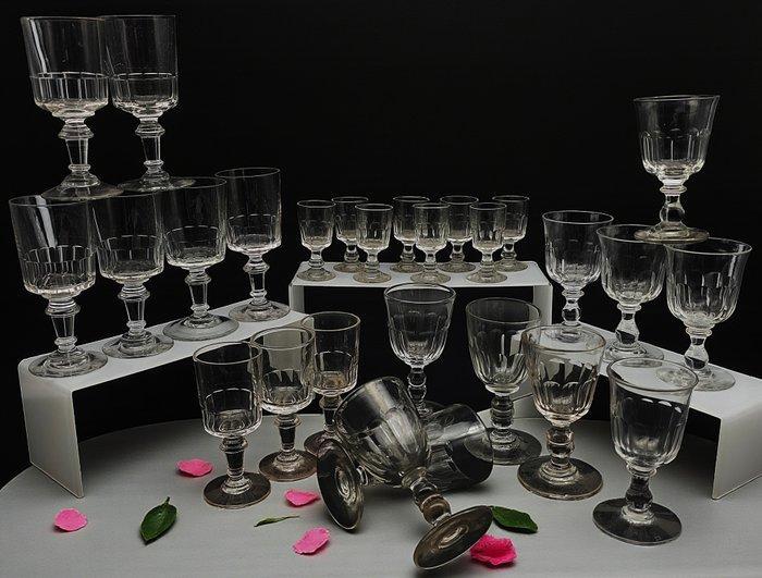 Drinkset (27) - Baccarad stijl Mirabeau - Kristal, Antiek en Kunst, Antiek | Glas en Kristal