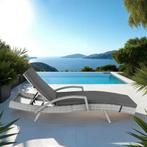 Wicker ligbed Océane met aluminium frame - lichtgrijs, Tuin en Terras, Verzenden, Nieuw