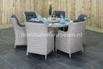 Rio Ronde Tafel 150 met 6 Darwin Tuinstoelen SHOWROOMMODEL