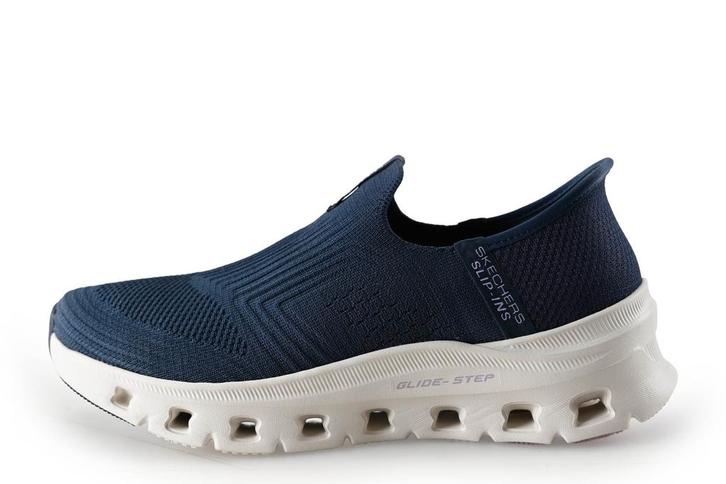 Skechers Instappers in maat 37 Blauw, Kleding | Dames, Schoenen, Blauw, Zo goed als nieuw, Instappers, Verzenden