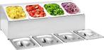 vidaXL - Gastronormbakkenhouder - met - 4 - GN - 1/6 -, Huis en Inrichting, Ophalen of Verzenden, Zo goed als nieuw