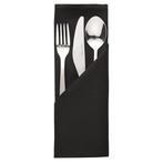 Mitre Essentials Ocassions servet zwart 51 x 51cm, Verzenden