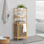 [en.casa] Wasmand Tidaholm bamboe met 2 planken 118x39,5x30,, Huis en Inrichting, Verzenden, Nieuw