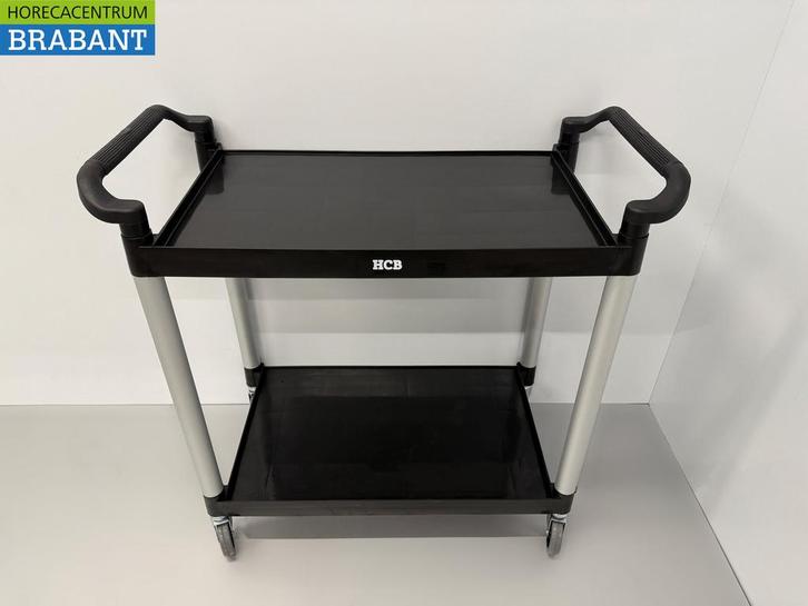 HCB Kunststof serveerwagen serveertrolley 2 lagen 102 cm, Zakelijke goederen, Horeca | Keukenapparatuur, Nieuw in verpakking, Ophalen of Verzenden