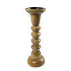 Kandelaar mango hout ringen 30cm, Verzenden, Nieuw