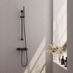 Douchekraanset Brauer Black Carving Opbouw Met Glijstang En, Doe-het-zelf en Verbouw, Sanitair, Ophalen of Verzenden, Nieuw, Kraan
