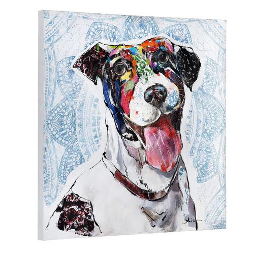 Handgeschilderd schilderij - hond, Huis en Inrichting, Woonaccessoires | Overige, Nieuw, Verzenden