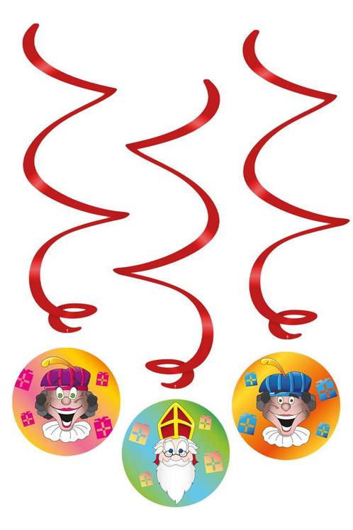 Swirl Decoratie Welkom Sint en Piet (3st), Hobby en Vrije tijd, Feestartikelen, Nieuw, Ophalen of Verzenden