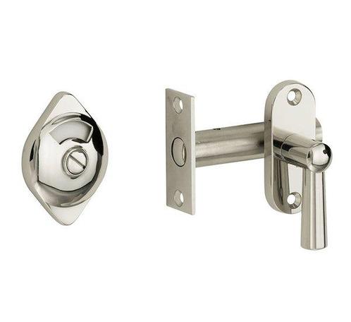 Vrij/Bezet insteekgrendel Elegant glans nikkel, Doe-het-zelf en Verbouw, Hang- en Sluitwerk, Nieuw, Ophalen of Verzenden