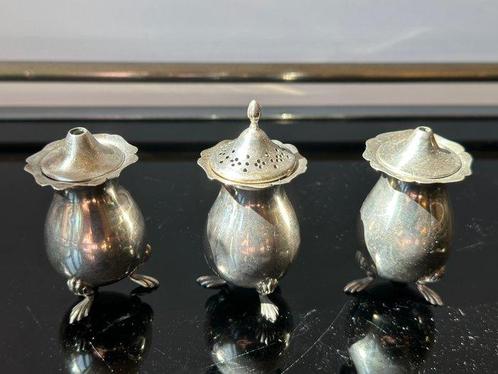 S Blanckensee & Son Ltd WWII - Zout- en pepervaatjes (3) -, Antiek en Kunst, Antiek | Goud en Zilver