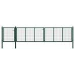 vidaXL Poort 500x75 cm staal groen, Tuin en Terras, Verzenden, Nieuw