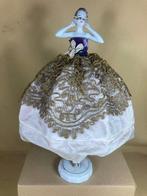 Lamp - Porselein, Textiel - Porseleinen halfdoll lamp, Antiek en Kunst, Curiosa en Brocante