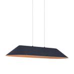 Moderne hanglamp zwart met grijze binnenkant incl. LED, Nieuw, Overige materialen, Modern, 75 cm of meer