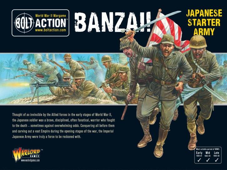 Banzai Imperial Japanese starter army (Bolt action nieuw), Spelcomputers en Games, Games | Nintendo NES, Nieuw, Ophalen of Verzenden