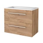 Badmeubelset BWS Salt 100x46cm Met Grepen 2 Lades Met, Ophalen of Verzenden, Nieuw, Chroom, Bad